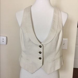 Ann Taylor Loft Khaki Menswear Inspired Vest (MP)